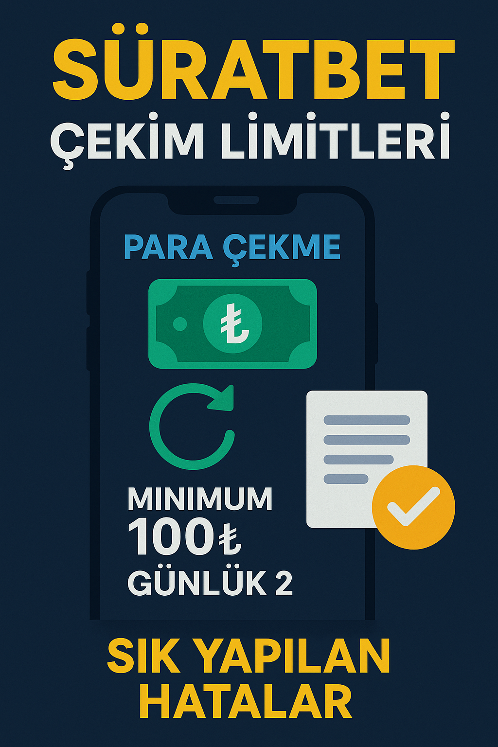 Süratbet Para Çekme Limitleri ve Hatalar